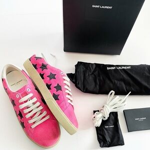 SAINT LAURENT Court Classic Sl06 Pink Star Sneaker